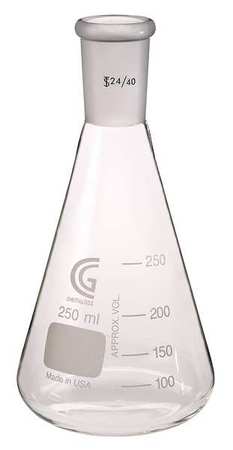 Chemglass Erlenmeyer Flask, 250mL CG-1542-05