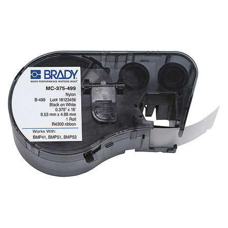 Brady Label Cartridge, Black/White, 192 In. W MC-375-499