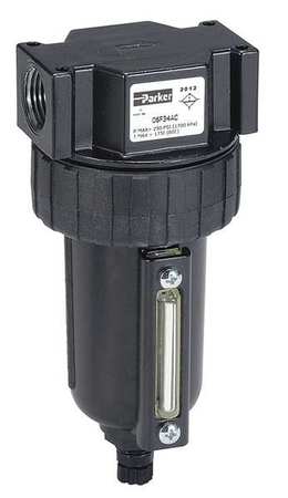 Parker Compressed Air Filter, 250 psi, 3.24 In. W 07F34BC