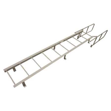 Cotterman 10 ft 11 in Fixed Ladder, Steel, 8 Steps, Forward Exit, Gray Powder Coated Finish F8W C1
