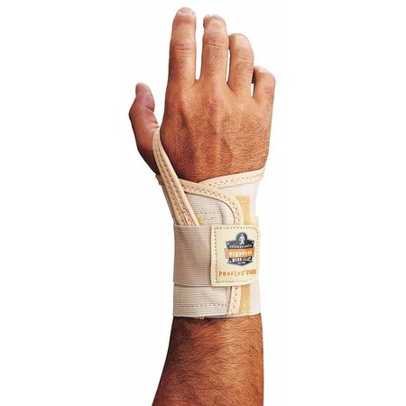 Proflex By Ergodyne Wrist Support, Left, XL, Tan 4000