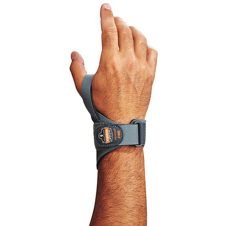 Proflex By Ergodyne Wrist Support, S, Left, Gray 70282