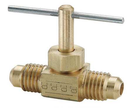 PARKER Needle Valve, 1/4 In., Flare to Flare NV102F-4