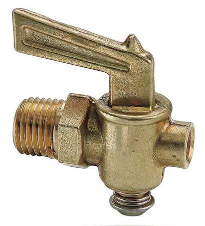 PARKER Drain Cock Shutoff Valve, 1/4 In DC601-4