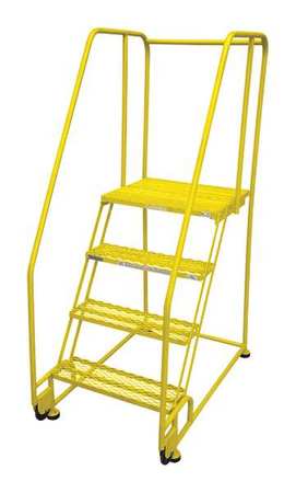 COTTERMAN 70 in H Steel Tilt and Roll Ladder, 4 Steps, 450 lb Load Capacity 4TR26A1E20B8C2P6