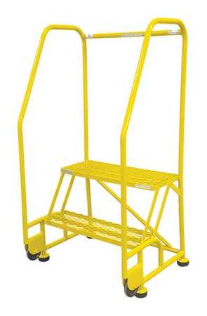 COTTERMAN 50 in H Steel Tilt and Roll Ladder, 2 Steps, 450 lb Load Capacity 2TR18A1E10B8C2P6