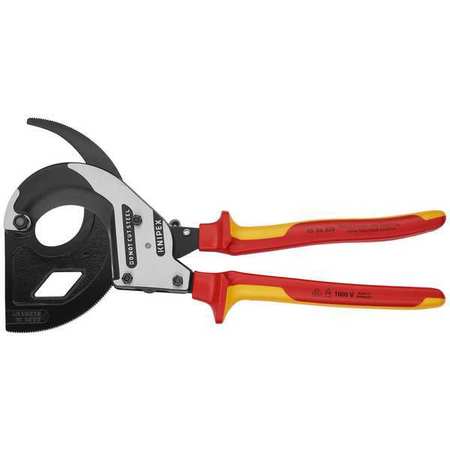 KNIPEX 12-1/2" Cable Cutter, Center Cut, 3-Stage), Insulated 95 36 320