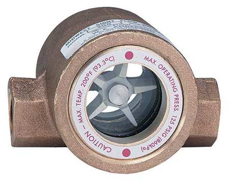 Dwyer Instruments Double Sight Flow Indicator, Bronze, 1In SFI-300-1