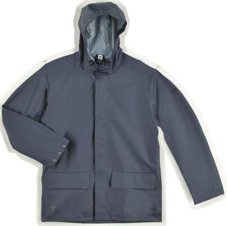 HELLY HANSEN Rain Jacket, PVC/Polyester, Navy, M 70129_590-M