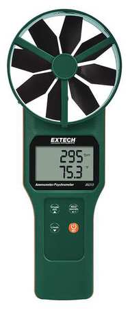 EXTECH Anemometer with Humidity, 40 to 5900 fpm AN310-NIST