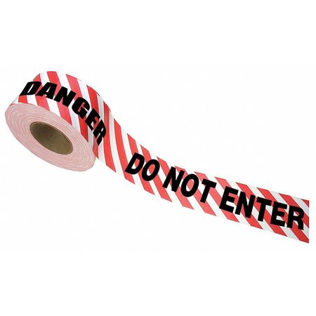 Zoro Select Barricade Tape, Danger Do Not Enter, Red 15151