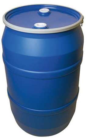 ZORO SELECT Open Head Transport Drum, Polyethylene, 55 gal, Unlined, Blue OS55LF