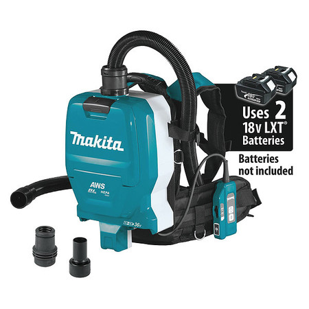 MAKITA 36V (18V X2) LXT® Brushless 0.5Gal HEPA Backpack Dry Vacuum, AWS™ XCV10ZX