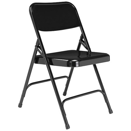 NATIONAL PUBLIC SEATING Folding Chair, Black, 18-1/4 In., PK4 210