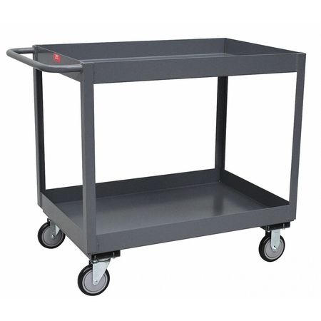 JAMCO Utility Cart, 12 ga. Steel, 2 Shelves, 1200 lb LT130U500GP