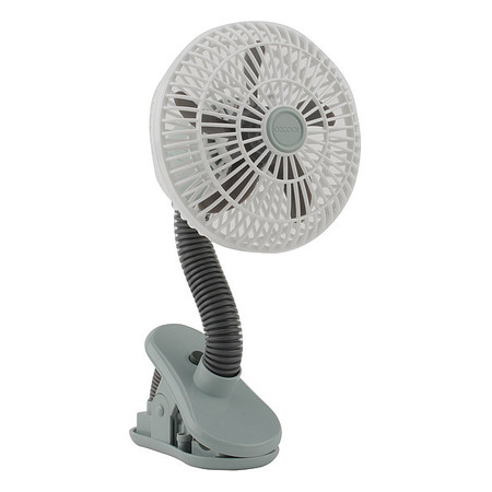 Treva/O2Cool Clip Fan, 1 Speeds, Gray FC04805
