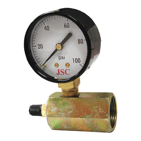 JONES STEPHENS Gas Test Gauge Assembly, 100 PSI G64100