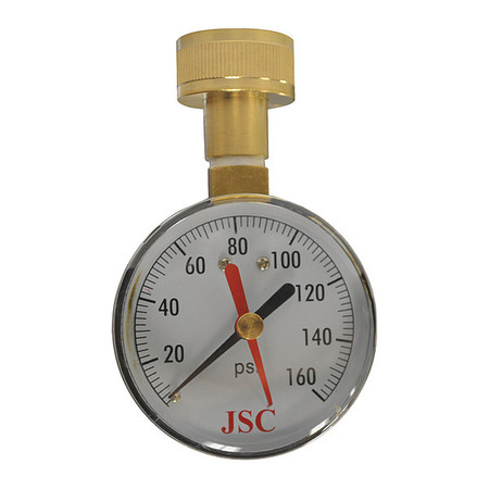 Jones Stephens Water Test Gauge, w/Indicator, 160 PSI J66302