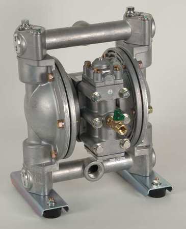 DAYTON Double Diaphragm Pump, Aluminum, Air Operated, Buna N, 32 GPM 22A592