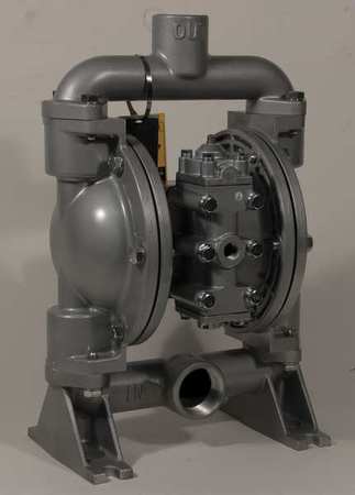 DAYTON Double Diaphragm Pump, Aluminum, Air Operated, Buna N, 50 GPM 22A594