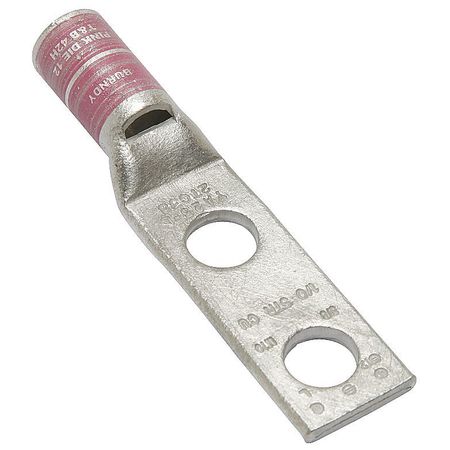 BURNDY Two Hole Lug Compress Connector, 1/0 AWG YA25L2TC38