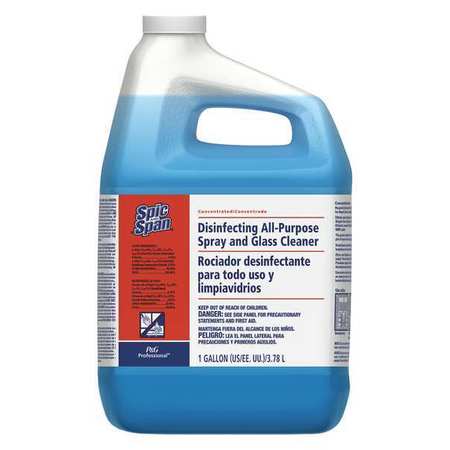 SPIC AND SPAN Liquid Glass Cleaner, 1 gal., Clear Blue, Unscented, Jug, 2 PK 32538