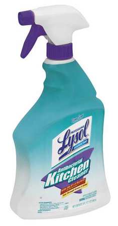 Lysol Antibacterial Kitchen Cleaner, 32 oz. Trigger Spray Bottle, Citrus, 12 PK REC 74411