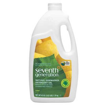Seventh Generation Gel Dishwasher Detergent, 42 oz, Lemon, PK6 SEV 22171
