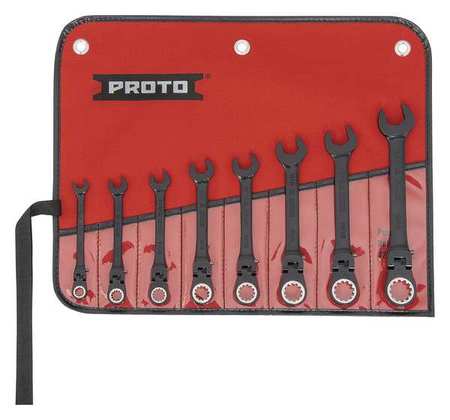 Proto Ratcheting Wrench Set, Combination, Spline JSCVF-8S