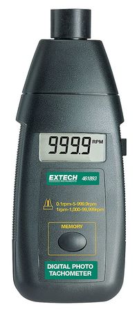 Extech Tachometer, 5 to 99,999 rpm 461893