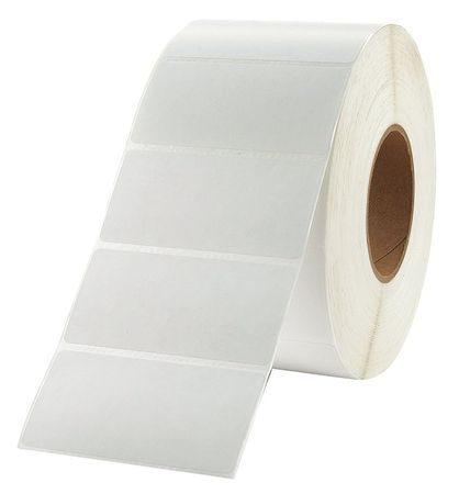 ZORO SELECT Label, White, Thermal Transfer Paper, PK4, Width: 4" 22D091