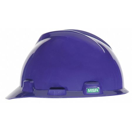 MSA SAFETY Front Brim Hard Hat, Type 1, Class E, Ratchet (4-Point), Purple 495858