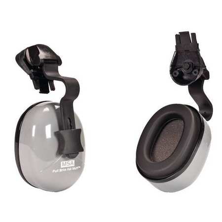 MSA SAFETY Sound Control SH Hard Hat-Mounted Earmuffs, Dielectric, Passive, NRR 25 dB, Foam, Gray 10129327