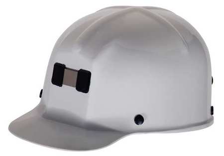MSA SAFETY Front Brim Hard Hat, Type 1, Class G, Ratchet (4-Point), White 475336
