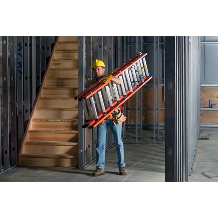 Werner 24 ft Fiberglass Extension Ladder, 300 lb Load Capacity D6224-3