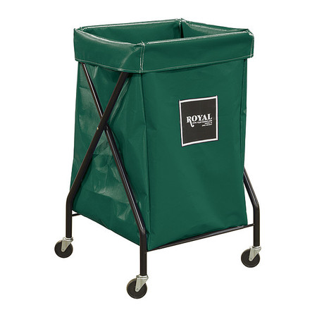 Royal Basket Trucks X-Frame Cart, 6 Bu, Green Vinyl G06-EEX-XFA-3ONN