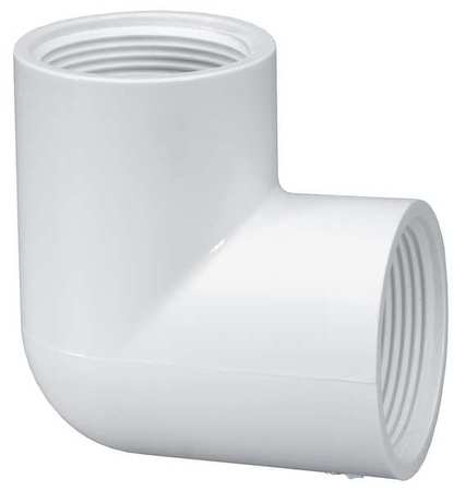 Zoro Select PVC Elbow, 90 Degrees, FNPT x FNPT, 1-1/2 in Pipe Size 408015