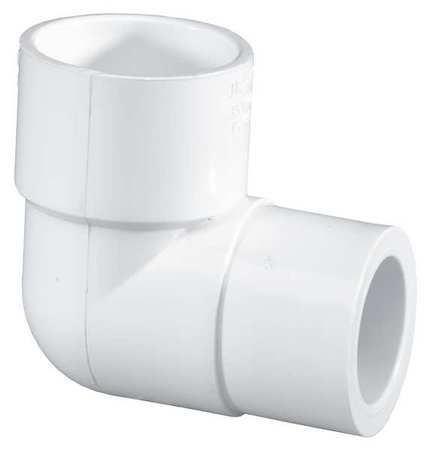 ZORO SELECT PVC Reducing Elbow, Socket x Socket, 3/4 in x 1/2 in Pipe Size 406101