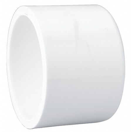 Zoro Select PVC Cap, 3 in Fitting Pipe Size, Female Socket, Schedule 40, White 447030
