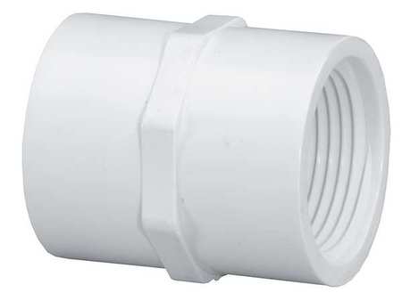 ZORO SELECT PVC Coupling, FNPT x FNPT, 2 in Pipe Size 430020