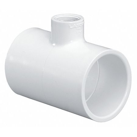 ZORO SELECT PVC Reducer Tee, Socket x Socket x Socket, 1 1/2 in x 1 1/2 in x 1 in Pipe Size 401211