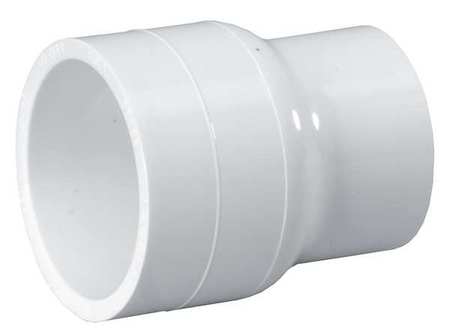 ZORO SELECT PVC Reducing Coupling, Socket x Socket, 1 1/2 in x 1 1/4 in Pipe Size 429212