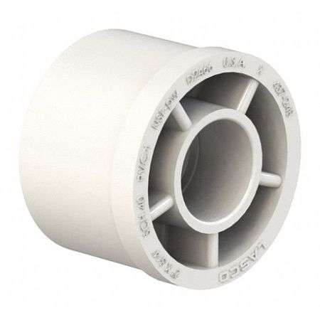 ZORO SELECT PVC Reducing Bushing, Spigot x Socket, 2 in x 3/4 in Pipe Size 437248