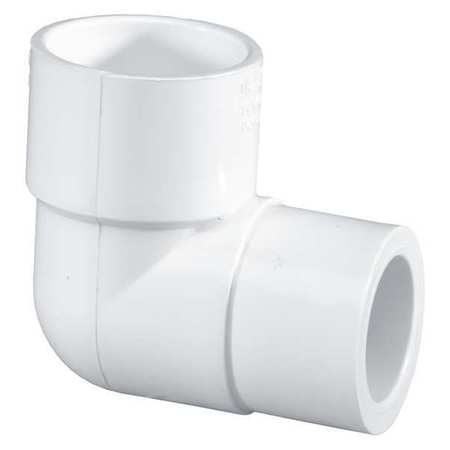ZORO SELECT PVC Reducing Elbow, Socket x Socket, 1 1/2 in x 1 in Pipe Size 406211