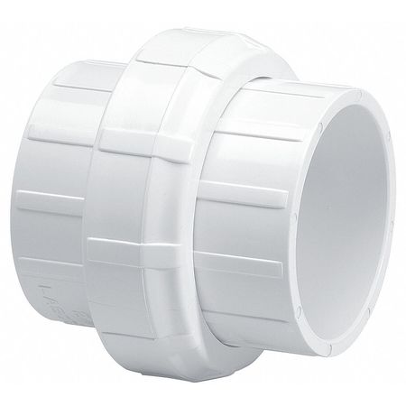 ZORO SELECT PVC Union, Socket x Socket, 1-1/2 in Pipe Size 457015