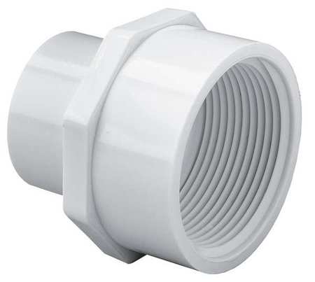 Zoro Select PVC Reducer, Socket x FNPT, 3/4 in x 1 in Pipe Size 435102