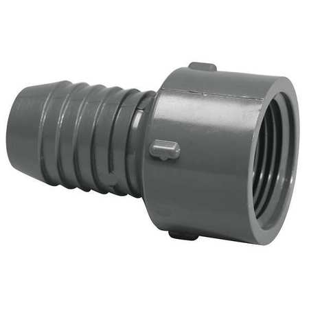 Zoro Select PVC Female Adapter, Insert x FNPT, 1 in Pipe Size 1435-010