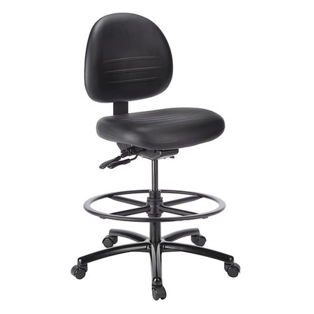 CRAMER Polyurethane Task Chair, 21-1/2" to 29", No Arms, Black TPMM4-252-2
