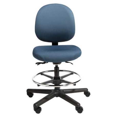 CRAMER Polyurethane Task Chair, 23-1/4" to 33-1/4", No Arms, Blue TRMH4-2RI-2