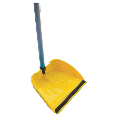 Tough Guy Long Handled Dust Pan, Yellow, Plastic 22F185